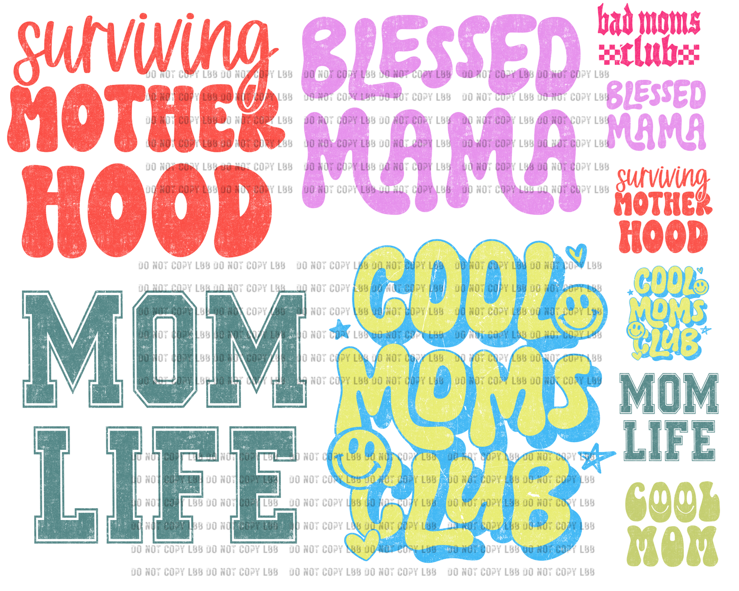 30x24 Cool moms club PREMADE DTF GANGSHEET
