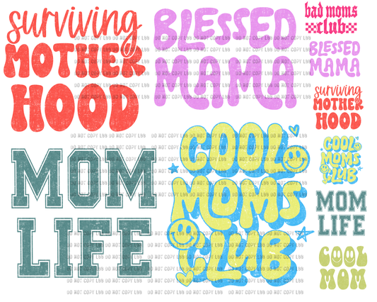 30x24 Cool moms club PREMADE DTF GANGSHEET