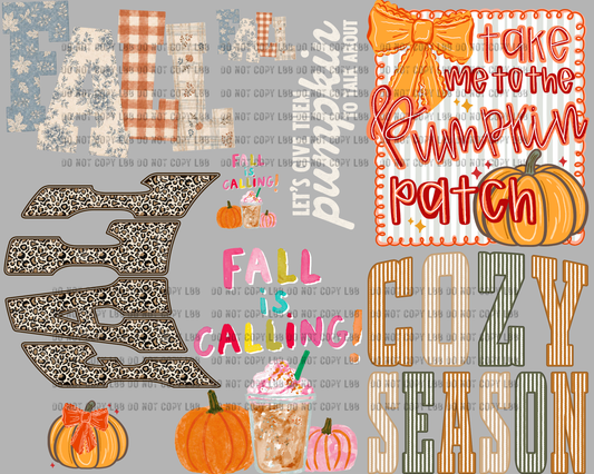 30"x28 " Fall is calling  PREMADE GANGSHEET