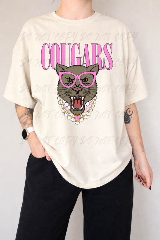 Preppy Cougars DTF TRANSFER
