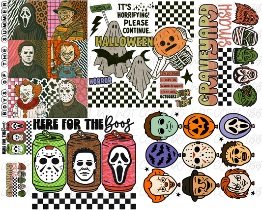 30x24 Spooky boys of summer premade gangsheet