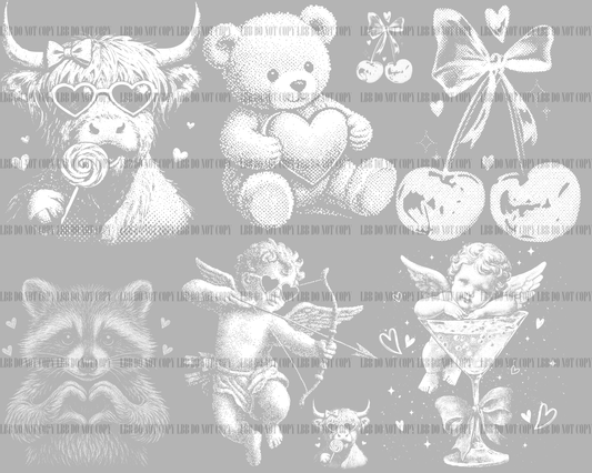 30”x24” Valentines HALFTONE premade gangsheet