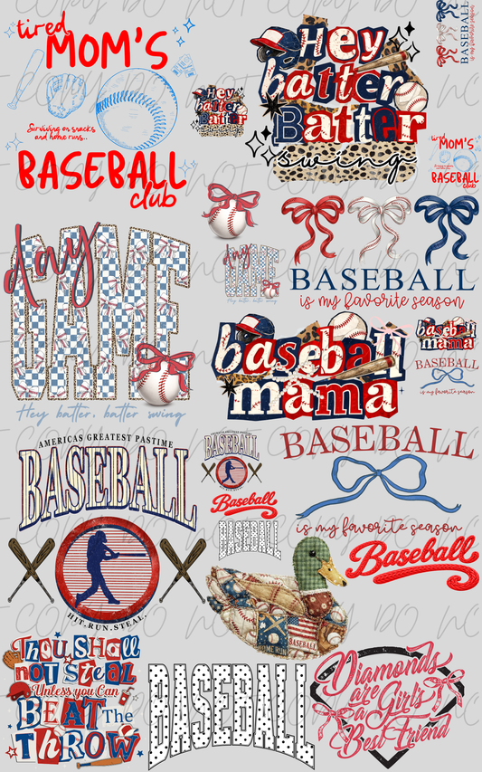 30"x48" BASEBALL SEASONNNNNNN PREMADE GANGSHEET