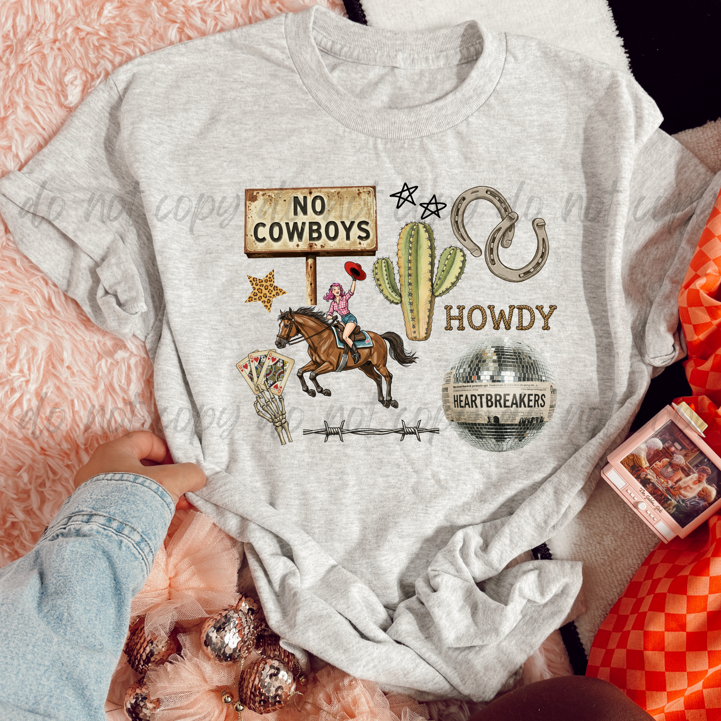 No cowboys collage DTF Transfer