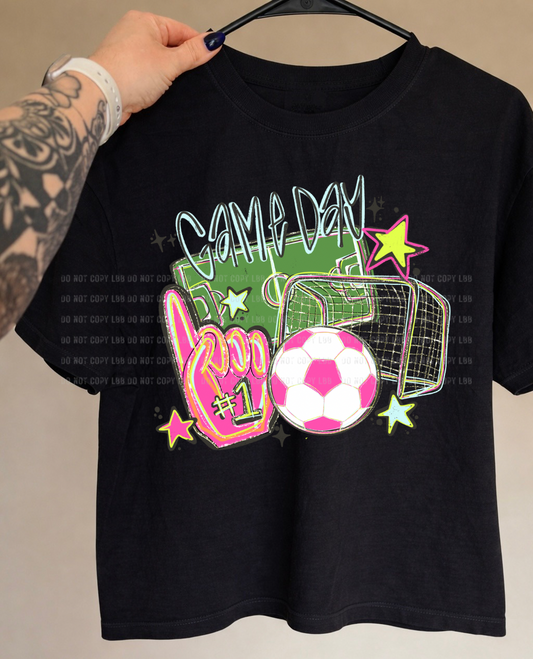 Game day soccer neon foam finger DTF TRANSFER