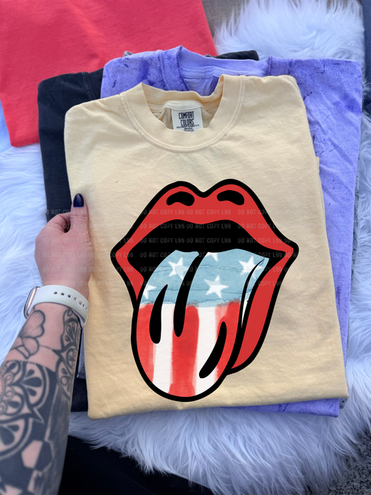 merica' tongue DTF TRANSFER