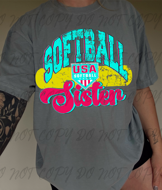 Softball sister DTF TRANSFER