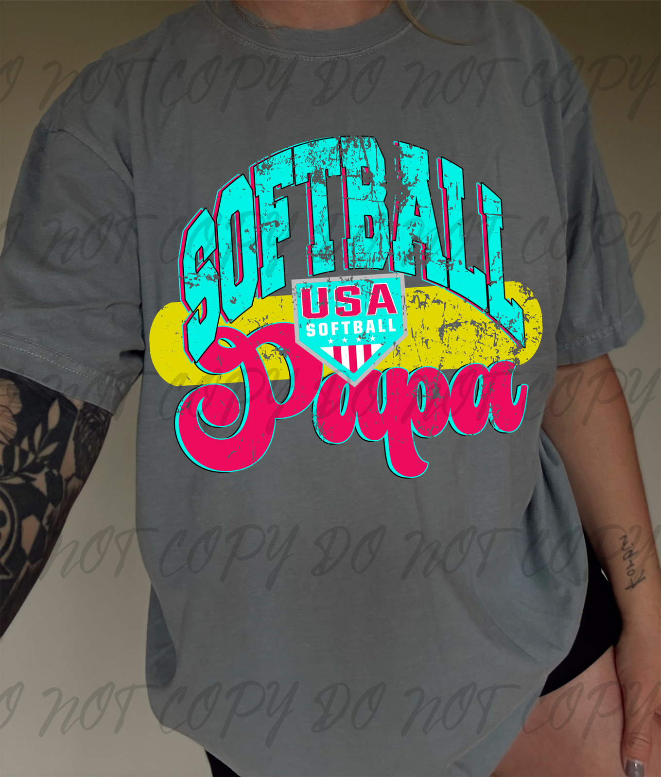 Softball Papa DTF TRANSFER