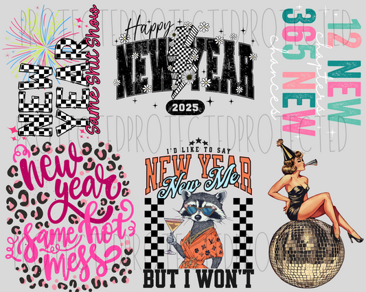 30x24 New Years premade gangsheet